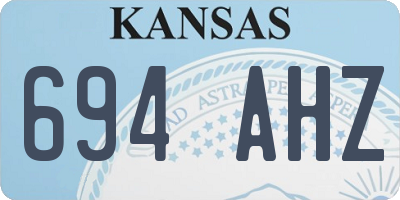 KS license plate 694AHZ