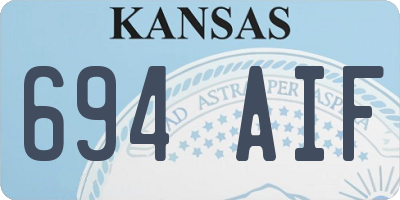 KS license plate 694AIF