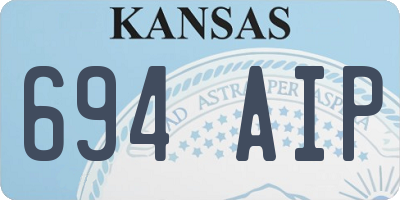 KS license plate 694AIP