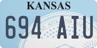KS license plate 694AIU