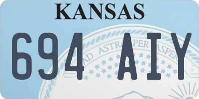 KS license plate 694AIY