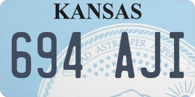 KS license plate 694AJI
