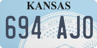 KS license plate 694AJO