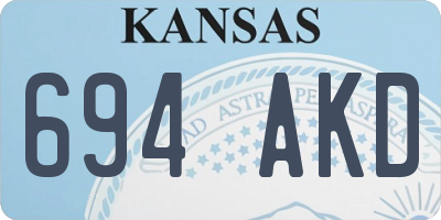 KS license plate 694AKD