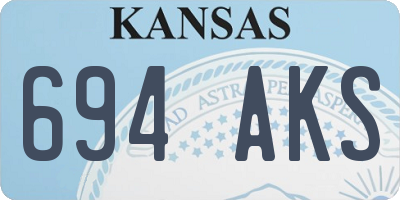 KS license plate 694AKS