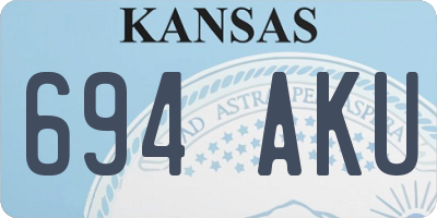 KS license plate 694AKU