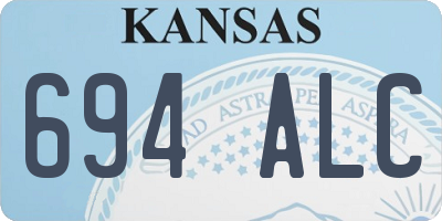 KS license plate 694ALC