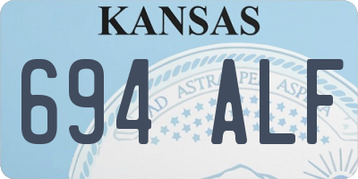 KS license plate 694ALF