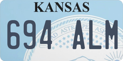 KS license plate 694ALM