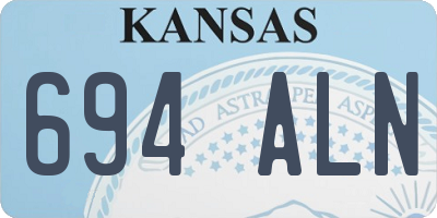 KS license plate 694ALN