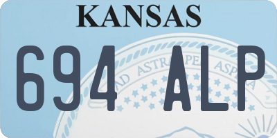 KS license plate 694ALP