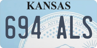 KS license plate 694ALS