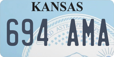KS license plate 694AMA