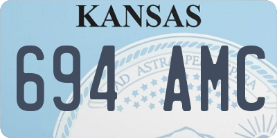 KS license plate 694AMC