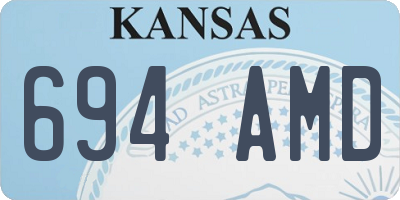 KS license plate 694AMD