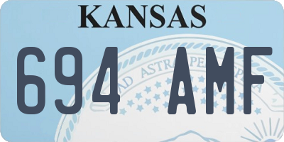 KS license plate 694AMF