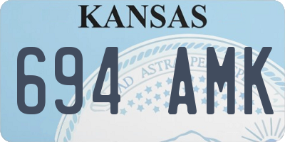 KS license plate 694AMK