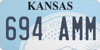 KS license plate 694AMM