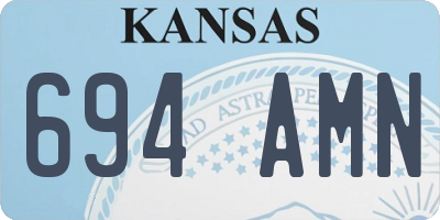 KS license plate 694AMN