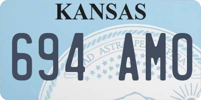 KS license plate 694AMO