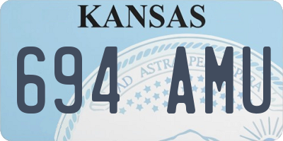 KS license plate 694AMU