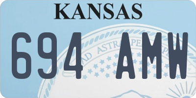 KS license plate 694AMW