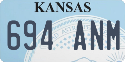 KS license plate 694ANM