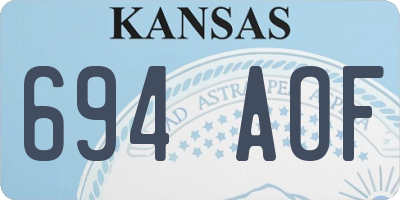 KS license plate 694AOF