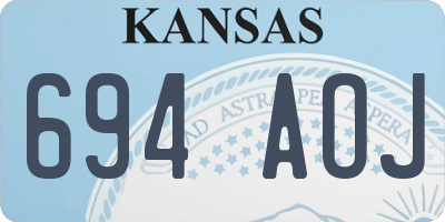 KS license plate 694AOJ