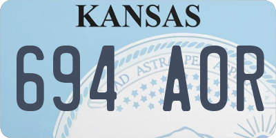 KS license plate 694AOR