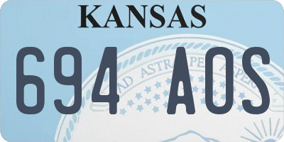 KS license plate 694AOS