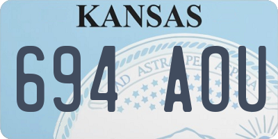 KS license plate 694AOU