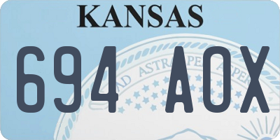 KS license plate 694AOX