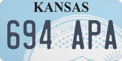 KS license plate 694APA