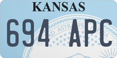 KS license plate 694APC