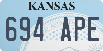 KS license plate 694APE