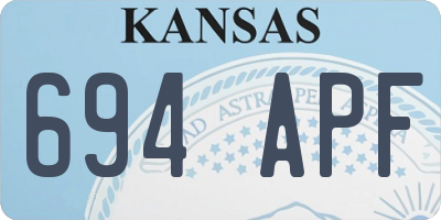 KS license plate 694APF