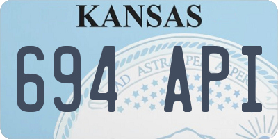 KS license plate 694API