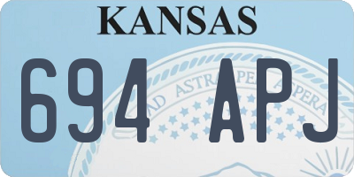 KS license plate 694APJ