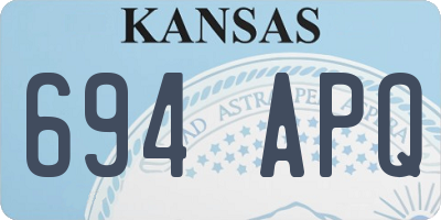 KS license plate 694APQ