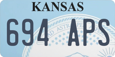 KS license plate 694APS