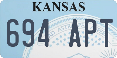 KS license plate 694APT