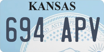 KS license plate 694APV