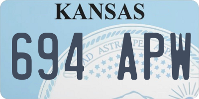 KS license plate 694APW