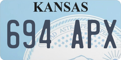 KS license plate 694APX