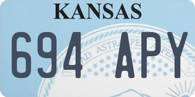 KS license plate 694APY