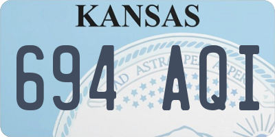 KS license plate 694AQI