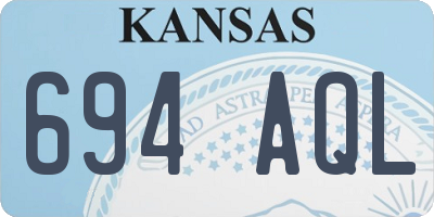 KS license plate 694AQL