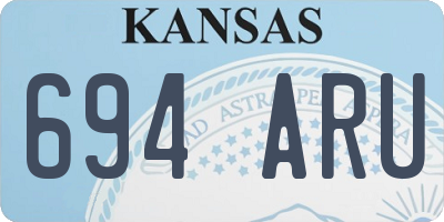 KS license plate 694ARU