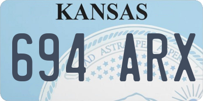 KS license plate 694ARX